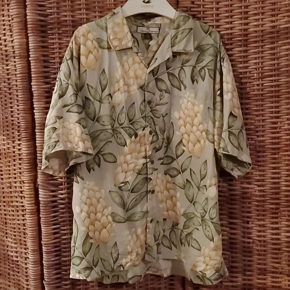 Tommy Bahama Tropicsl Aloha Silk Shirt XL
